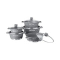 Factory Direct Sale 10pcs Die Cast Nonstick Granite Coating Casserole Pot Set Nonstick Cookware Set for Home Cooking