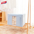 Hot Sales Strong Bearing Captacity Waterproof Oxford Fabric Storage Box With Steel Frame Clothes  Storage Bags