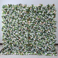 E 4ft 8ft 10ft Faux Floral Wall Backdrop Panel 3D Roll up Artificial Silk Rose Peony Rose and Hydrangea Flower Wall for Wedding