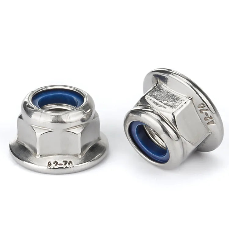 DIN 6926 Stainless Steel 201 Flange Lock Nuts M3 M4 M5 M6 M8 M10 M12 Sizes