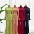 2023 Latest Hot Sale Abaya for Women Muslim Jumpsuits Lace up Fashion  Middle East Dress Dubai Suit Islamic Clothing