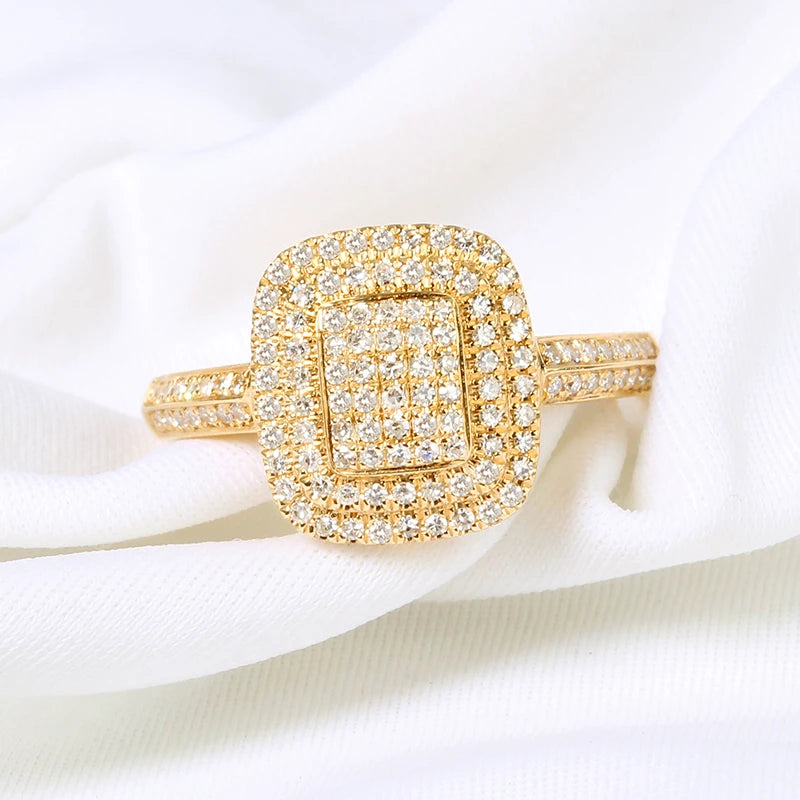 Personalized Jewelry Natural Diamond 18 Karat Gold Suppliers 2022 18k Real Latest Gold Ring Prices