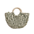 Special New Style Semi-circle Three Colors Handwoven Casual Paper Straw Bag for Women Summer Beach Vacation