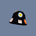 2024 New Knitted Bucket Hat for Women Handmade Sun Floral Crochet Cap Summer Outdoor for Girls Boho Floppy Beanies Cap