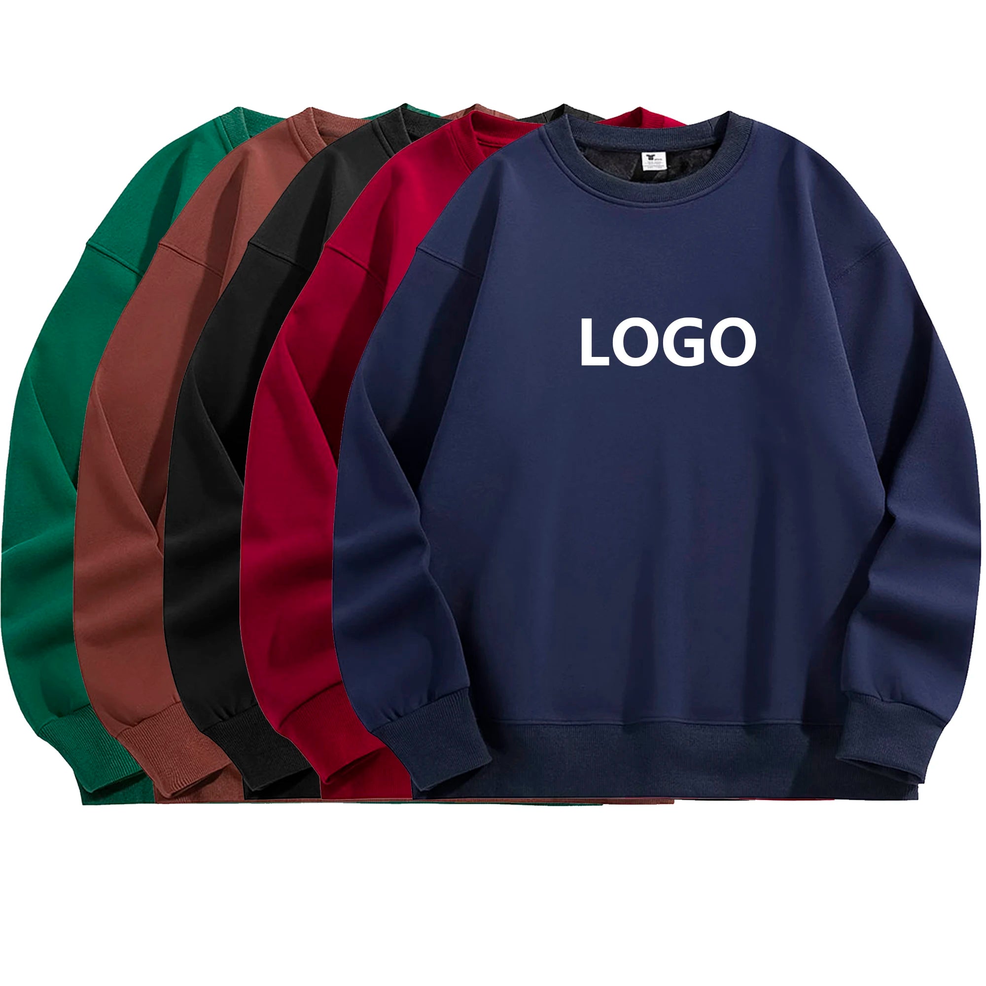 Wholesale Cotton Solid Color Blank Sport Class Uniform Hoodie Red Long Sleeve Workwear Sweater Custom Print on Demand Hoodie