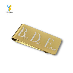 Stainless Steel Money Clip with Laser Logo Men's/Women's Wallet Gift Luxury Gold Collar Card Holder