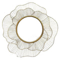 76X72CM  Large Metal Flower Art New Wall Bedroom Makeup Mirrors Bathroom Home Decor Luxury Frame House Hanging Dropshipping DDP