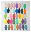 Customized Diamond Motel Plastic ABS Acrylic Luggage Key Tags Hotel Motel Keychains Blank Promotional Gift Carabiners Keychains