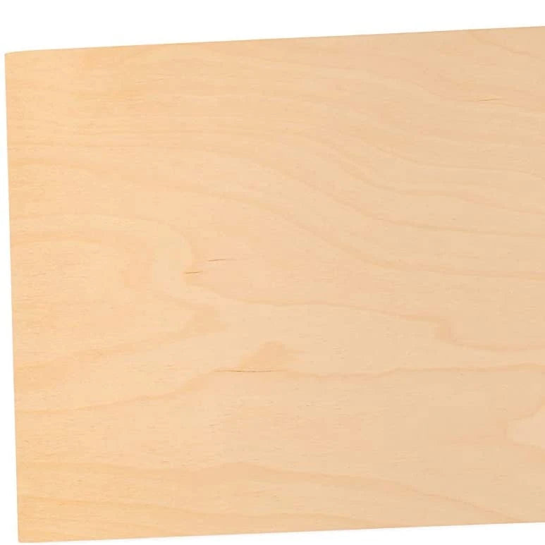 Ecofriendly 3MM 1/8x 12 X 20 Inch Baltic Birch Plywood B/BB Grade Birch Veneer Sheets One Clear Face for DIY