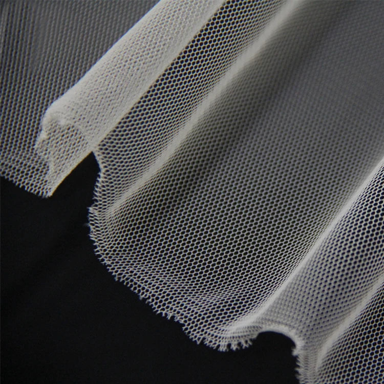 Wholesale 100% Nylon Lightweight Organic HDPE Laminated Tulle Soft Sheer Mesh Fabric Make-To-Order for Dresses Garments Bags