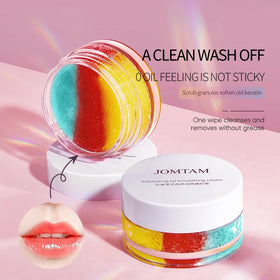 OEM JOMTAM Organic Plant Multi Color Flavor Lip Scrub Cream Remove Dead Skin Exfoliation Sugar Lip Scrub