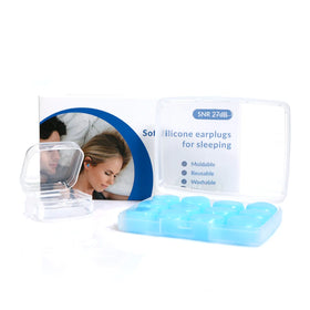 Reusable Silicone Gel Earplugs Noise Cancelling Ear Plugs Moldable Wax Reusable Ear Protection for Sleeping Snoring Swimming
