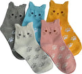 2022 Hot Girls Socks & Hosiery Women's Cat Paws Pattern  Cute Animal Socks Sunflower Owl Sloth Gifts Socks for Women