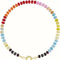 2025 Genuine Natural Stone Beaded Choker Rainbow Gemstone Smooth Rondelle Removable Beaded Necklace Bohemian Colorful Jewelry