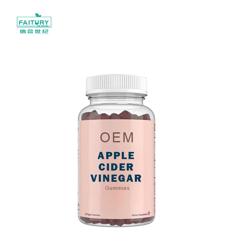Faitury Private Label Wholesale Supplements Vitamins Slimming Apple Cider Vinegar Gummies Apple Shape