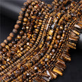 All Kinds of Natural Yellow Tiger Eye Bead Gemstone Faceted Flat Irregular Rondelle Square Loose Spacer Beads for Jewelry Making