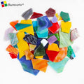1kg Mixed Color Broken Stained Glass Scraps Water Resistant Decorative Glass Mosaic Tile for DIY Mosaics Room Decor