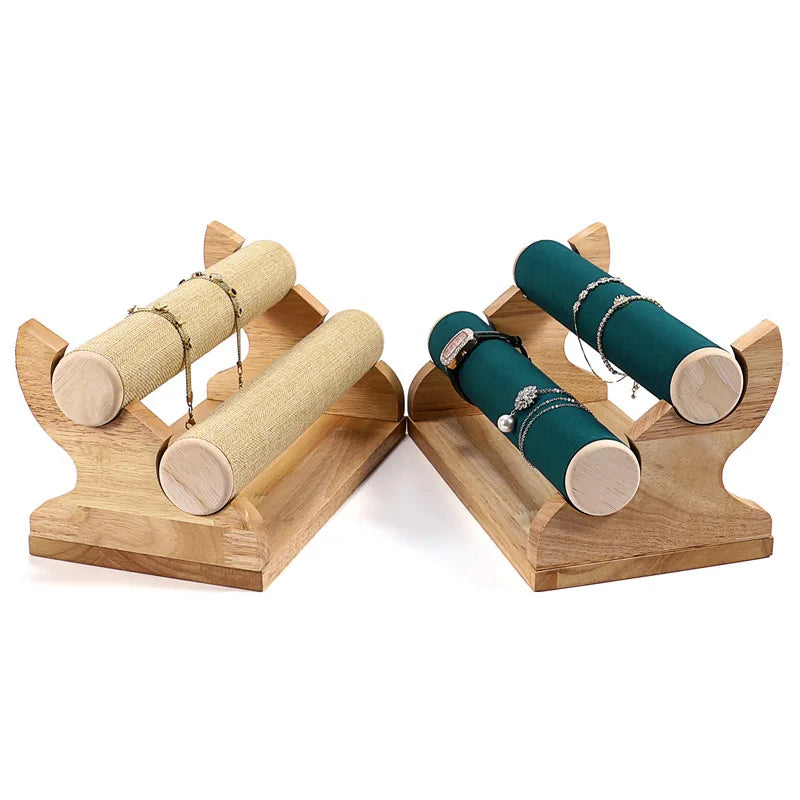 Double Layer Bracelet Display Rack with Head Rope Bracket Hand String Hanging Watch Jewelry Storage Tray Type Storage System