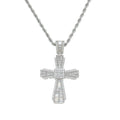CN449 Brass Cubic Zircon Cross Pendants Necklace for Men and Women Gift
