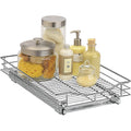 Kitchen Storage Sliding Organizer Pull Out Cabinet Shelf Chrome Stainless Steel Cabinet Organizer