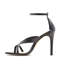 Women Square Toe High Heel Summer Sandals for Ladies Plus Size Thong Shoes Party Ankle Strap Heels
