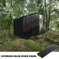 Yakisugi Charcoal Natural Oak Outdoor Style Shou Sugi Ban Burnt Solid Wood Cladding Panel