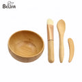 DIY Wooden Bamboo Mini Skin Care Clay Face Facial Mask Mixing Bowl Sets with Spoon