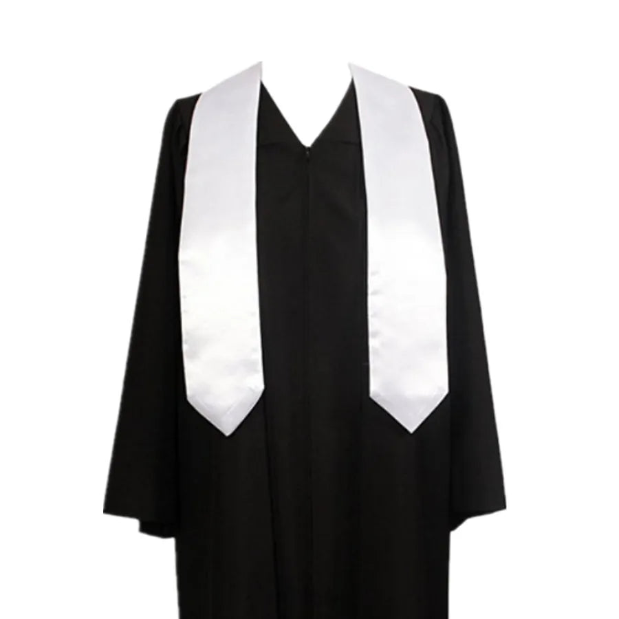 2020 Unisex 60\" Satin Graduation Stoles Hot Sale Adult Plain Sash for School Uniform Accessories