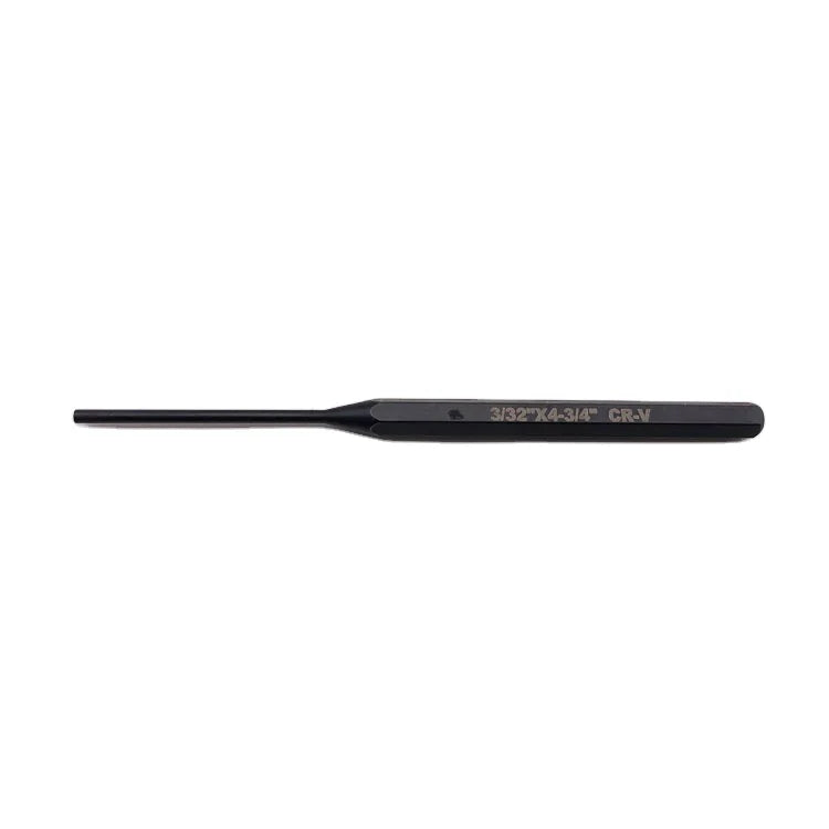 Simei 61601 3/32" Hexagon Chrome Vanadium Steel Cylindrical Pin Punch Tool 48-52HRC Heat Treated Industrial/DIY Black Oxide