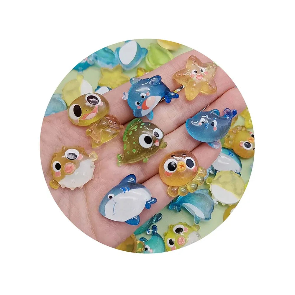 Figurines Miniature Ocean Animal Fish Sea Starfish Micro Landscape Ornaments for Home Decorations Aquarium Accessories