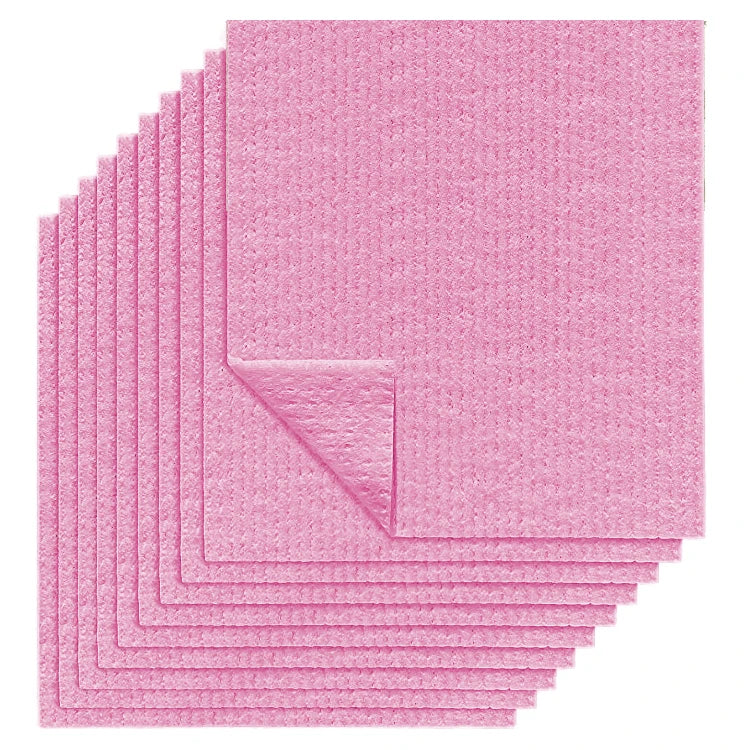 No Odor Swedish Dishcloths  Cellulose Sponge Reusable Cleaning Cloth Quick Dry Kitchen Towel Super Absorbent  for Kitchen