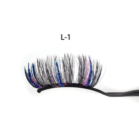 2023 New Design Christmas Dramatic Lashes Glitter Lashes Glitter Eyelashes Extensions Glitter Lash Trays