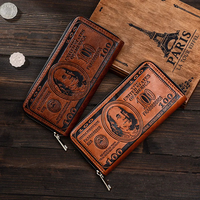 Fashion ew Cross-border Special Us Dollar Retro Men's Personalized Creative Long Hand Wallet