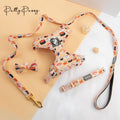 Smooth Neoprene Japan Sushi Style Customized DIY Printed XS S M L XL Luxury Pet Dog Harness Vest Set