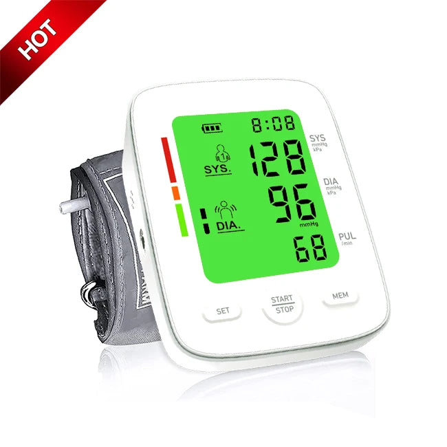 Smart Blood Pressure Monitor Upper Arm Monitor Large Lcd Display Wireless Blood Pressure Monitor