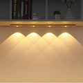 Upgrade Long Strip LED Under Cabinet Light Ripple Design USB Rechargeable Motion Sensor Dimmable Kitchen Closet Lighting