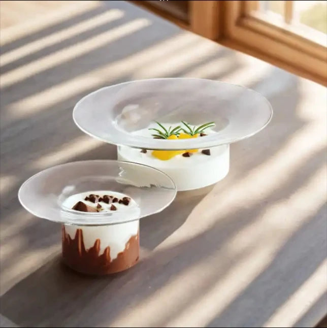 Transparent Fruit Modern Style Resistant Glass High Goblet Ice Cream Bowl Dessert Salad Bowl for Kitchen Use