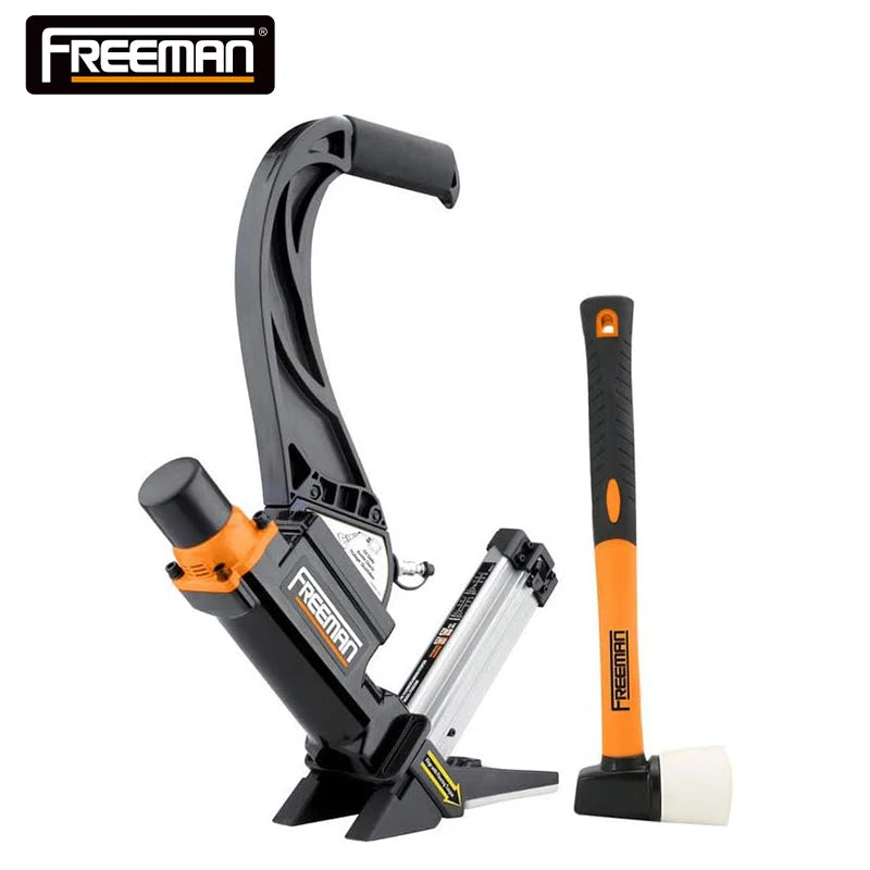 Freeman 2-in-1 Pneumatic 15.5/16 Gauge Tongue & Groove Nail Gun & Air Stapler-Lightweight Aluminum Alloy Flooring Tool