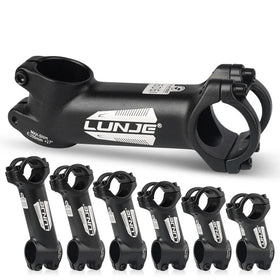 LUNJE Mountain Bike Stem Angle 10 /17 /25 /35 Aluminum Alloy Hollow Riser Bicycle Accessories Wholesale