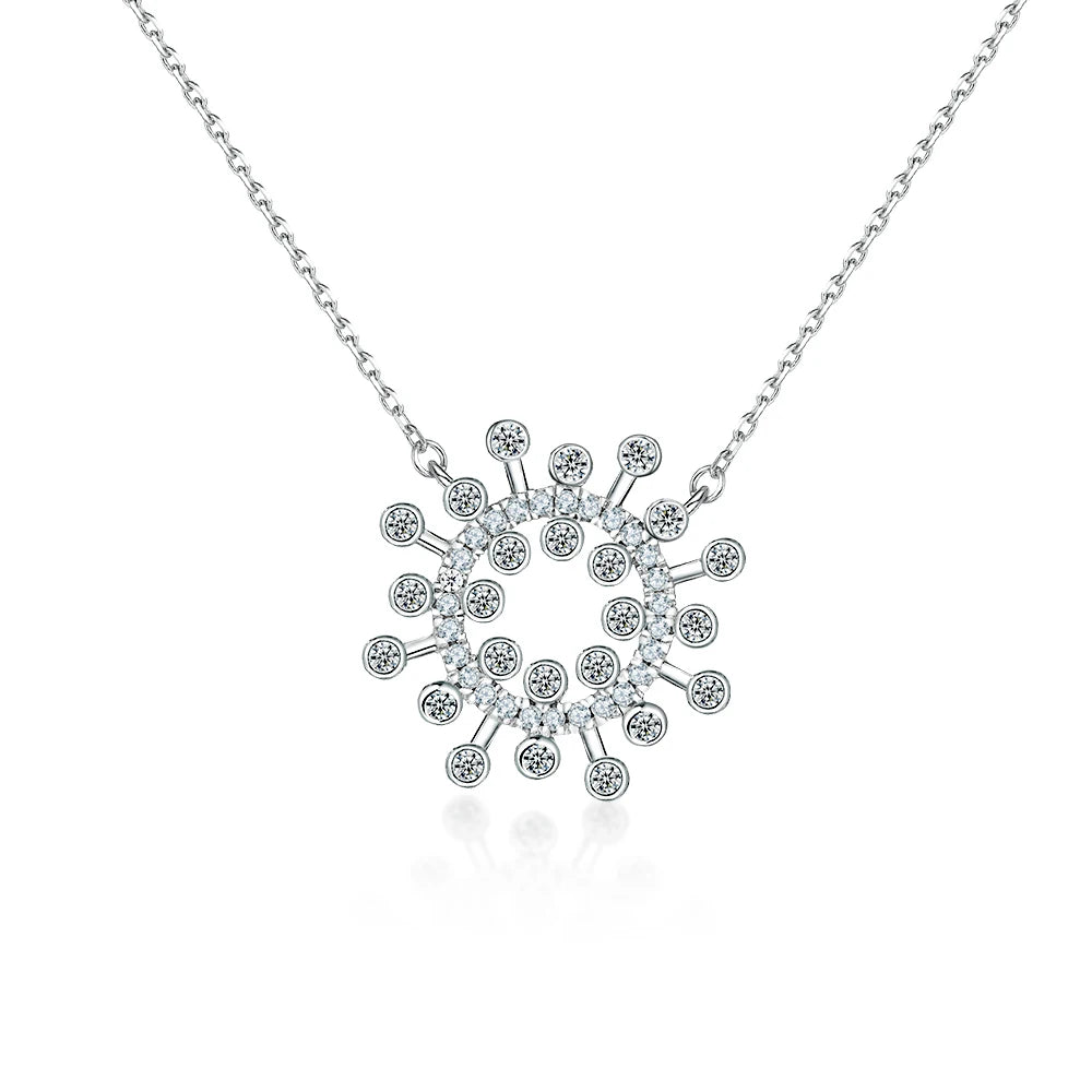 Custom 925 Sterling Silver Jewelry Zircon Necklaces