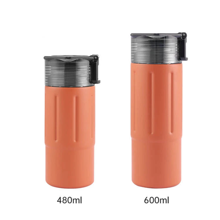 FX Factory Outdoor Traveling 480ml 600ml Water Bottle New Style Double Wall Stainless Steel Coffee Mug Vacuum Flasks with Lid