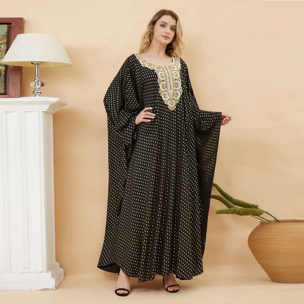 Ramzan Fitr Morocco Style Embroidery Closed Elegant Fashionable Abaya Long Skirts for Women Muslim