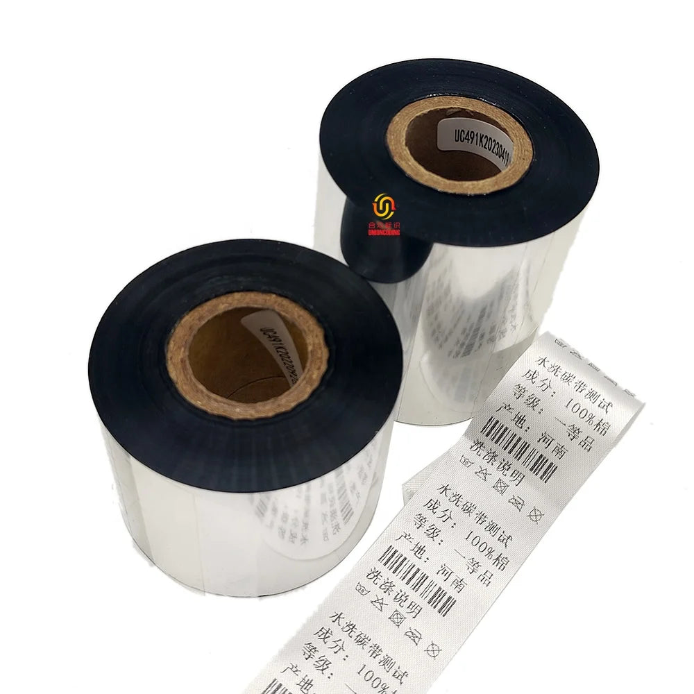 40mm*300m Great Quality Cloth Nylon Satin Label Printed Anti-Scratch Wash Care Resin Ribbon