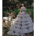 Ruffle Skirt Princess Ball Gown Prom Dresses Off-shoulder Long Elegant 2024 Evening Gowns Party Wear