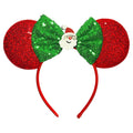 New Christmas Cute Hairband Sequins Bows Mouse Ears Headband Kids Festival Party Cosplay Headband