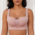 Sexy Plus Size Bra for Women Cross Push up Brassiere Full Back Coverage Hide Fat Smooth Bras Wireless Lingerie