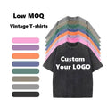 Summer Plus Size Men's T-shirts Heavy Cotton Oversized t Shirt Men Vintage Tee Loose Short Sleeve Casual t Shirt for Men