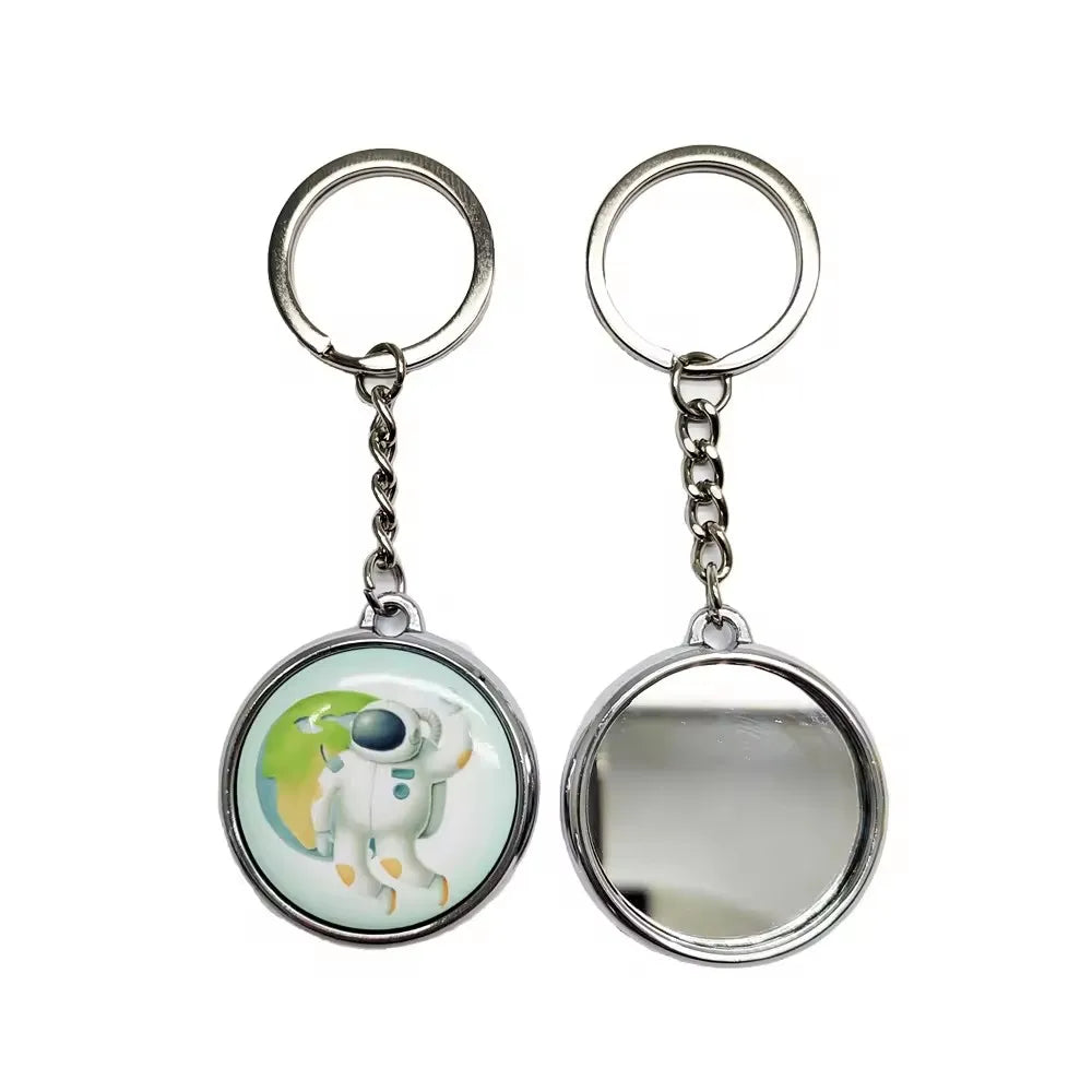 Home Decoration 32mm/37mm Blank Mirror Keychain Metal Button Badge Material
