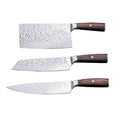 Hot Sale Professional 3pcs Kitchen Knife Set Vertical Forging wood Handle Steel Metal Eco-Friendly DAOMACHEN for Cutting