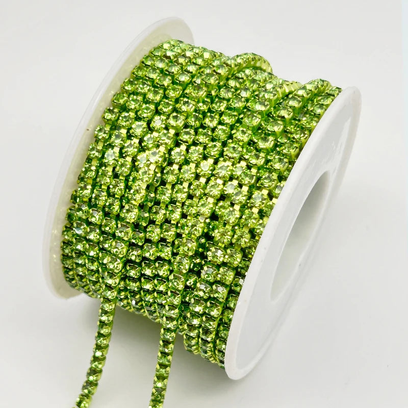 Wholesale 3mm Diamond Crystal Rhinestone Chain for Wedding & Birthday Decorations Sew-On Technique for Arts & Crafts